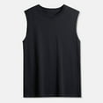 thumbnail image 3 of Jalioing Summer Basic Tank Tops for Men Cotton Crew Neck Sleeveless Casual Shirts Solid Color Classic T Shirt, 3 of 4