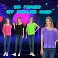 thumbnail image 6 of 80s Costumes Women Casual Costumes Fishnet Neon T-Shirt 2PCS, 6 of 6