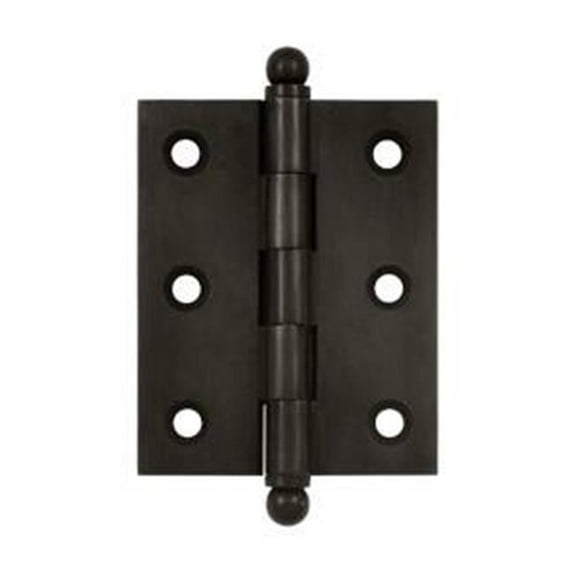 2.5 x 2 in. Hinge with Ball Tips, Oil Rubbed Bronze - Solid