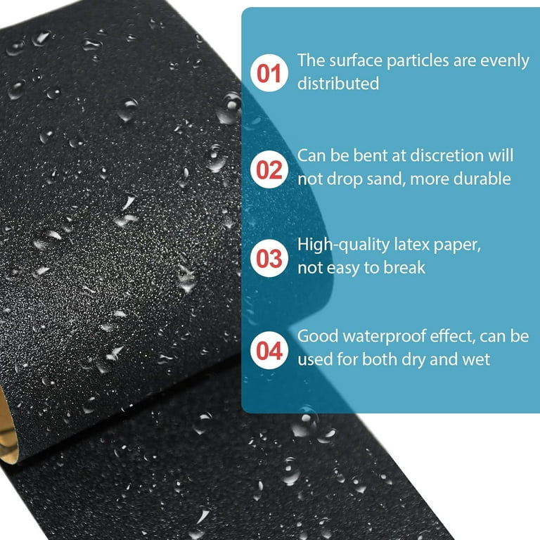 Wet Dry Sandpaper 45Pcs/Set Grit Assortment Abrasive Sanding Paper 120-3000