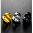 thumbnail image 7 of EOEMY Aaa Black Agate Gold Plated Stainless Steel Men'S Engagement Silver Ring Sz 7-12, 7 of 7