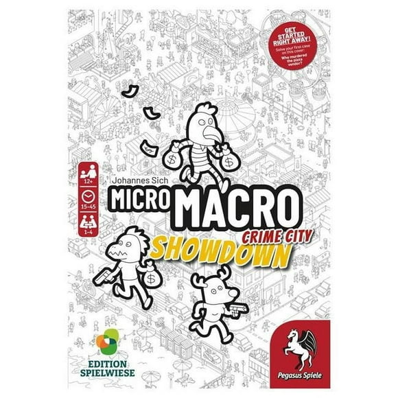 Pegasus Spiele PES59064E Jeu de Société Micro Macro Crime City Confrontation