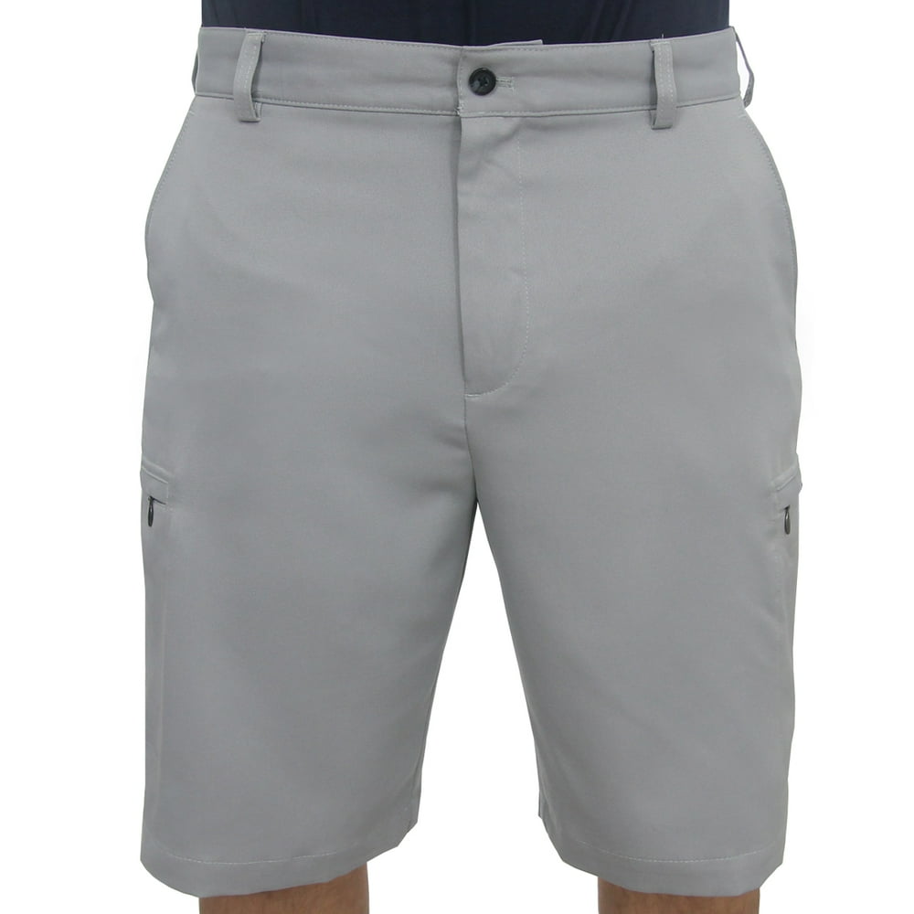 IZOD Golf Men's Flat Front Solid Cargo Shorts, NEW