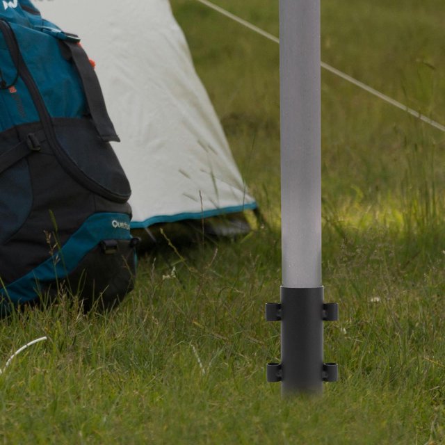 BESTYASH Hiking 1Set Tent Rod Holder Black Steel Durable and Stable for Tent Accessories