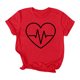 thumbnail image 1 of Tops Cortos para las Mujeres Manga Corta Cuello Tripulación Día de San Valentín Impreso Casual Vintage Gráfico Tee Camiseta Ligera para el Uso Diario, Primavera Superior de las Mujeres para el Verano, 1 of 8