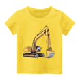 thumbnail image 4 of Wancir Transportation Shirt for 3-14T Boys Funny Cartoon T-Shirt Short Sleeve Car Train Excavator Shirts, 4 of 6