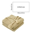 thumbnail image 3 of Chunky Knit Throw Blanket for Couch, for Sofa Office Bedroom Knitted Blankets with Soft Comfortable 27.5x39.3x0.1Inch Brown, 3 of 7