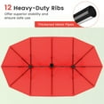 thumbnail image 2 of Gymax 15FT Outdoor Double-Sided Twin Patio Umbrella Sun Shade Crank Market Base Red, 2 of 7