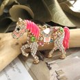 thumbnail image 2 of Llavero de aleación con dibujos animados de caballos de imitación con incrustaciones de diamantes de, 2 of 2