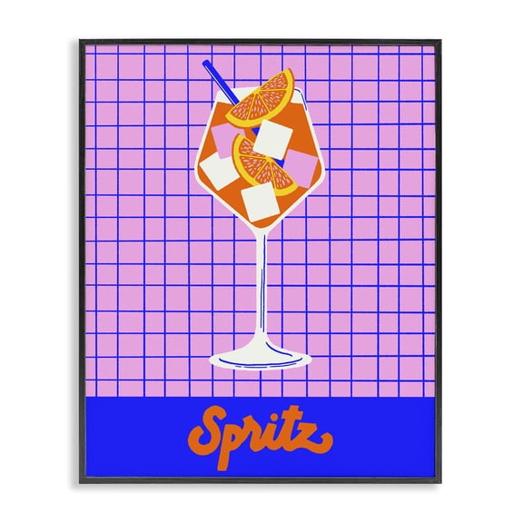 Stupell Industries Colorful Summer Spritz Drink Black Framed Giclee Art, design by Indira Prieto | IndySign