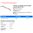 thumbnail image 2 of Tail Pipe - Compatible with 1994 GMC Sonoma 4WD 4.3L V6 - Walker, 2 of 2