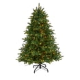 thumbnail image 2 of Nearly Natural 5' Green Spruce Artificial Christmas Tree Prelit 300 White Warm Lights, 2 of 7