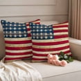 thumbnail image 5 of American Flag Vintage Outdoor Waterproof Throw Pillow Covers 26x26 Set of 2, Brown Red Stripes US Flag Decorative Pillowcases Cushion Pillowcase for Couch Sofa Patio Outside Pillow Protector, 5 of 9