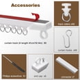 thumbnail image 3 of Self Adhesive Ceiling Curtain Track Or Wall Mount, No Drill, Screws, Adhesive Curtain Rod for Windows, Bathroom, Shower Curtain, 3 of 4