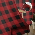 thumbnail image 5 of Rustic Checkered Sheer Curtains 84 Inches Long 2 Panels Set, Window Sheer Curtains for Living Room/Bedroom, Black Red Buffalo Plaid Light Filtering Rod Pocket Curtain 52'' x 84'' x 2, 5 of 7