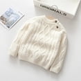 thumbnail image 1 of LNGOOR Baby Boys Girls Sweaters Kid Fleece Thickened Autumn Winter pullover Round Neck Long Sleeves  Wool Clothing Girls Ripped Sweater, 1 of 7
