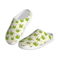 thumbnail image 2 of Lsque Green Frog Pattern Womens Comfort Cotton on Scuff With Memory Foam and Anti-skid Sole Slipper-35/36, 2 of 7
