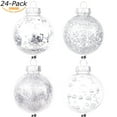 thumbnail image 2 of Sea Team 70mm/2.76" Shatterproof Clear Plastic Christmas Ball Ornaments Decorative Xmas Balls Baubles Set with Stuffed Delicate Decorations (24 Counts, Silver), 2 of 7