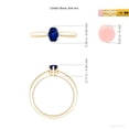 thumbnail image 6 of ANGARA Natural Tapered Shank Oval Solitaire Sapphire Ring in 14K Yellow Gold for Women (Size-6x4mm) | September Birthstone, Birthday, Anniversary, Jewelry Gift for Women | Natural Blue Sapphire Ring, 6 of 10