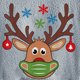 thumbnail image 5 of Top de abrigo de felpa con capucha y manga larga con botones de felpa con estampado navideño informal para mujer Pompotops  FGAJ22634, 5 of 5