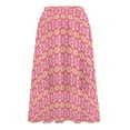 thumbnail image 4 of Retro Daisy Skirt Vintage Floral Print Modern Long Skirts Elastic Waist Design Aesthetic C, 4 of 7