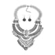 thumbnail image 3 of Gargantilla de diseño bohemio Yinane Collar de aleación con pendientes Plata, 3 of 5
