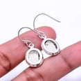 thumbnail image 2 of Smokey 925 Sterling Silver Earring 1.17", Brown Smoky Quartz Earring E_9507_348_113, New Year Sale, Valentin's Day Gift, 2 of 2