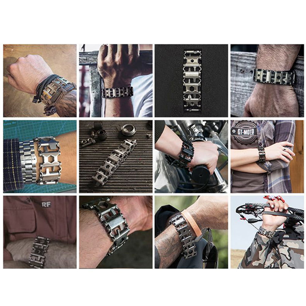 Multi-Tool Bracelet | Leatherman tread, Gadgets, Survival