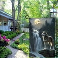 thumbnail image 6 of WYYP Wolf Waterfall Fantasy Art Garden Flag Linen for Patio Lawn Outdoor Decorations - Various Sizes - Farmhouse Holiday Yard Decor 12x18in, 6 of 8