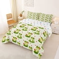 thumbnail image 2 of Erosebridal Cute Animal Kawaii Frog Full Size Comforter Sets,Cartoon Flowers Floral Bedding Sets For Boys, Reversible 3 Pieces, 2 of 7