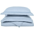 thumbnail image 1 of 6-Line Microfiber Wrinkle-Resistant Duvet Cover and Embroidered Pillow Sham Set Light Blue / Twin/Twin XL, 1 of 1