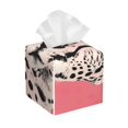 thumbnail image 1 of Balery Pink Cheetah Art Porta Pañuelos de Cuero con Estampado – Funda Moderna Cuadrada para Caja de Pañuelos, Dispensador 5x5x5'', 1 of 7