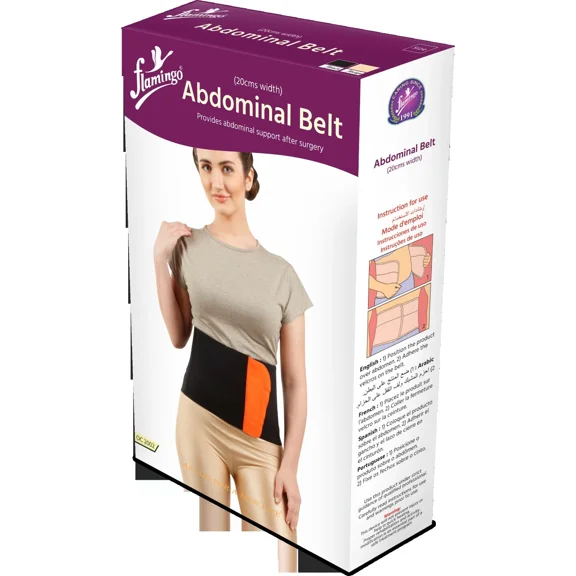 Flamingo Abdominal Belt After Delivery Tummy Reduction Belly Support Women Black Small