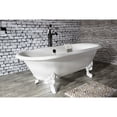 thumbnail image 2 of Aqua Eden VCTDE7232NLW 72-Inch Cast Iron Oval Double Ended Clawfoot Tub (No Faucet Drillings) in White, 2 of 8