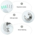 thumbnail image 2 of Metal Bracket Open Flange Seat Pipeline to Curtain Rod Hardware Brackets Closet Socket 2 Pcs, 2 of 6