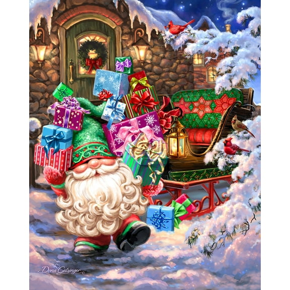 Springbok 500 Piece Filling the Sleigh Jigsaw Puzzle for Adults - Made in USA