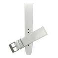 thumbnail image 3 of Bandini Quick Release Leather Watch Band - White - Classic - Slim Replacement Watch Strap for Classic and Smart Watch Bands - Silver Buckle - 18mm Watch Bands for Women and Men, 3 of 6