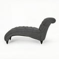 thumbnail image 4 of Modern Curved Chaise Lounge in Leather 64.25" for Living Room, 4 of 12
