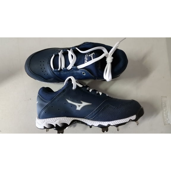 New Mizuno Swift 3 Switch 320452 Softball Cleat Women 10 Black/Wht Metal Cleats