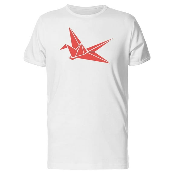 Red Paper Origami Bird Tee Men's -Image by Shutterstock