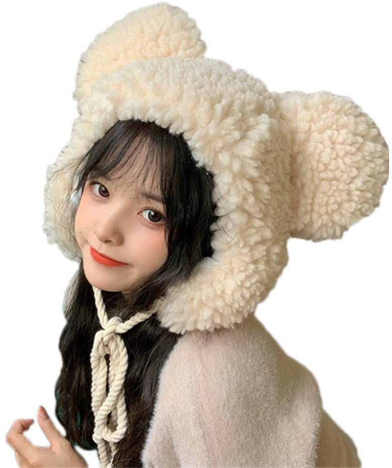 fuzzy bear ear hat