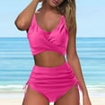 thumbnail image 1 of Augper Fashion Women's Sleeveless SolidBikini Set Swimsuit Push-Up Padded Swimwear Swimsuit Beachwear, 1 of 5