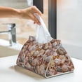 thumbnail image 6 of Pofeuu Colorful Seashells Print Tissue Box Cover, Modern Decorative PU Leather Rectangular Tissue Box Case Organizer Holder for Vanity Countertop, Night Stands, Livingroom, 6 of 7