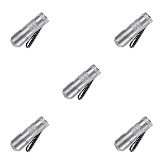 Minnieouse Luz de uñas de mano Tipo de prensa Lámpara de secado rápido Nail Art Linterna Estampador Operado por Equipo de manicura de bricolaje Plata 5Conjunto
