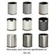 thumbnail image 3 of Monstrate Cubo de basura de basura de acero inoxidable, contenedor de basura de cocina de gran capacidad de boca ancha de doble capa Suministros de limpieza para el hogar 10L Tipo 1 Blanco, 3 of 6