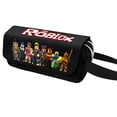 thumbnail image 3 of ROBLOX-Bolsa de lápices periféricos de impresión, caja de papelería de gran capacidad para estudiantes, bolsa de almacenamiento de oficina con cremallera de doble capa, regalo, 3 of 4