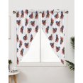 thumbnail image 3 of Swag Curtains, Independence Day American Flag Eagle Rod Pocket Kitchen Curtains Valances Tier Curtains Swag Valance Curtains for Bedroom Living Room 36" x 36", 2 Panels, 3 of 6