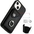 thumbnail image 3 of Case for MOTO G 5G 2025 Wallet Case with Card Holder Design 360°Rotation Ring Stand Snap Button Shockproof Protective Case, 3 of 6