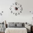 thumbnail image 3 of Etiqueta engomada del reloj de pared 3D DIY Reloj colgante Calcomanía autoadhesiva Decoración Etiqueta engomada del reloj de pared, Negro Scienceny HA004428-02, 3 of 6