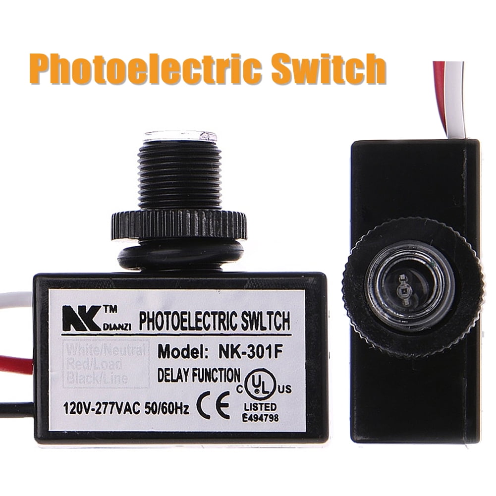 Photoelectric Photocell Dusk to Dawn Button Photo Control Eye Switch Mount 110V 